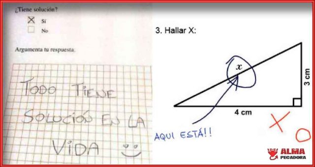 Una respuesta épica de un estudiante muy positivo en un examen Una respuesta épica de un estudiante muy positivo en un examen