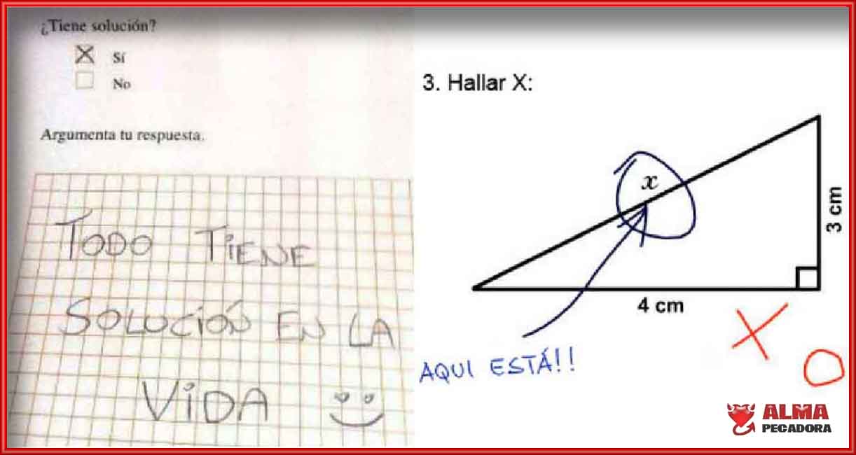 Una respuesta épica de un estudiante muy positivo en un examen
