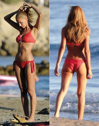 Pillada Paula en bikini rojo
